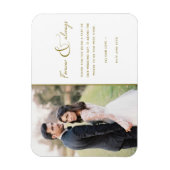 永遠に常に金ゴールド結婚の写真ありがとう マグネット (縦)