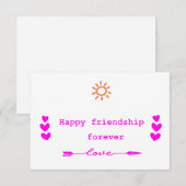 永遠に幸せな友情 サンキューカード (正面/裏面)