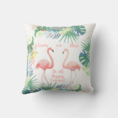 永遠に幸せになれ!おとぎ話2ピンクフラミンゴ クッション (裏面)