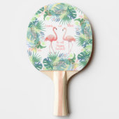 永遠に幸せになれ！おとぎ話2ピンクフラミンゴ 卓球ラケット (裏面)
