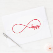 永遠に幸せ 楕円形シール (封筒)