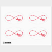 永遠に幸せ 楕円形シール (シート)