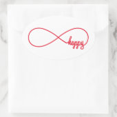 永遠に幸せ 楕円形シール (バッグ)