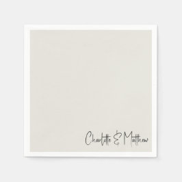 永遠に忠実なクリームカスタムウェディングカクテル スタンダードカクテルナプキン