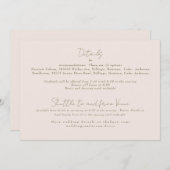 永遠に忠実な花嫁結婚の詳細 招待状 (正面/裏面)