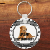 永遠に思い出される犬の追悼碑 キーホルダー (正面)