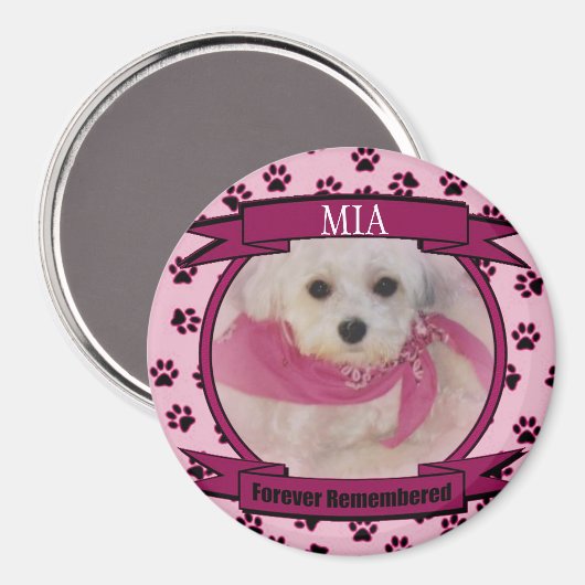 永遠に思い出される犬や猫の記念碑 マグネット (正面/裏面)