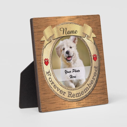 永遠に思い出される犬や猫の追悼碑 フォトプラーク (正面)