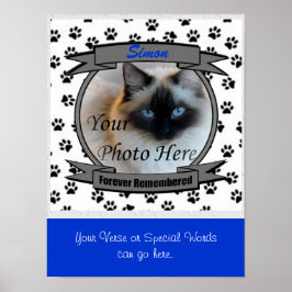 永遠に思い出される猫のモニュメント – オスのペットの死 ポスター