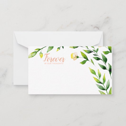 永遠に思考の花よけのカードに ノートカード (正面)