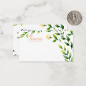 永遠に思考の花よけのカードに ノートカード (正面/裏面インサイチュ)