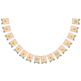 永遠に恋に包まれる山の夕日 バンティングフラッグ