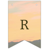 永遠に恋に包まれる山の夕日 バンティングフラッグ (第3の旗)