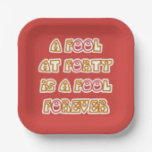 永遠に愚か者 ペーパープレート (正面)