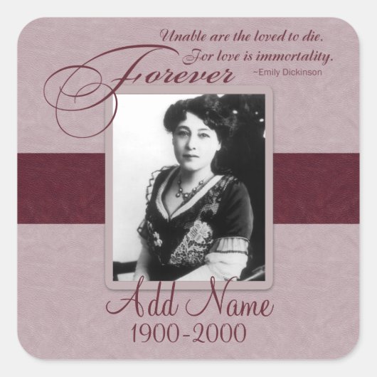 永遠に愛されたカスタムメモリアル スクエアシール (正面)