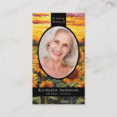 永遠に愛されたキルテッドヒマワラメモリアルカード コーリングカード (正面)