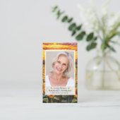 永遠に愛されたキルテッドヒマワラメモリアルカード コーリングカード (スタンド正面)