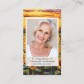 永遠に愛されたキルテッドヒマワラメモリアルカード コーリングカード (正面)