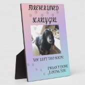 永遠に愛されたグラデーションペットメモリアルトリビュート フォトプラーク (側面)