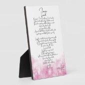 永遠に愛されたピンクのプラーク フォトプラーク (側面)