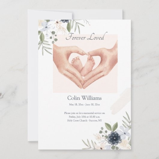 永遠に愛されたベビーメモリアルカード 招待状 (正面)