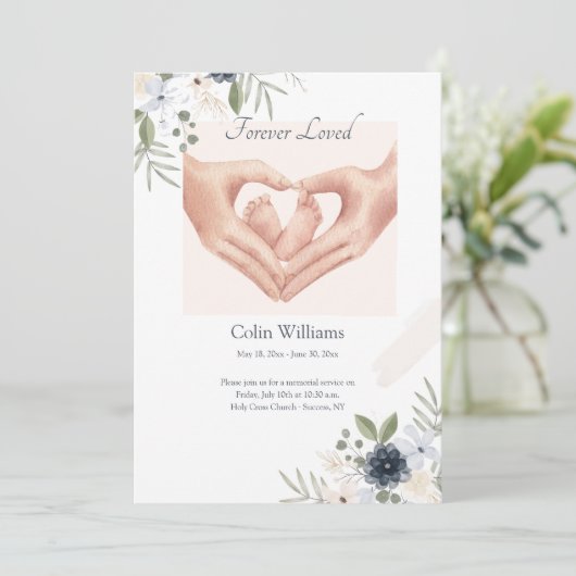 永遠に愛されたベビーメモリアルカード 招待状 (スタンド正面)