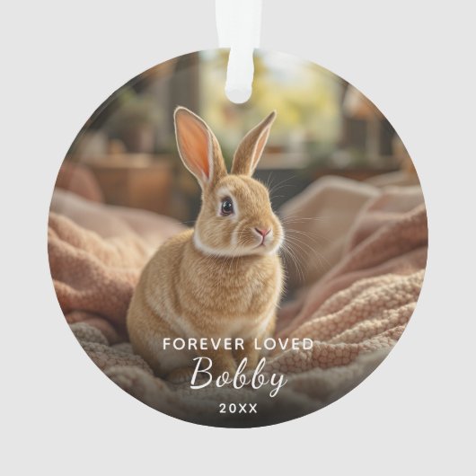 永遠に愛されたペット記念写真クリスマス オーナメント (裏面)
