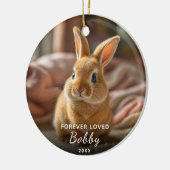 永遠に愛されたペット記念写真クリスマス セラミックオーナメント (左)