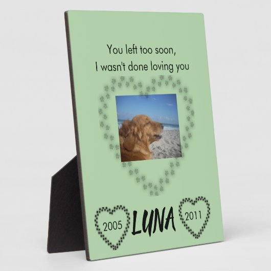 永遠に愛されたリンパ腫意識への追悼 フォトプラーク (側面)