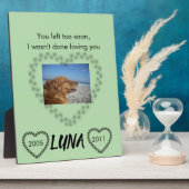 永遠に愛されたリンパ腫意識への追悼 フォトプラーク (側面)