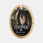 永遠に愛された犬の記念写真クリスマス メタルオーナメント (正面左)