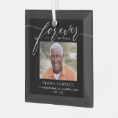 永遠に愛された編集可能カラーカスタムオーナメント ガラスオーナメント (正面左)