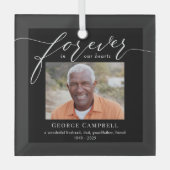 永遠に愛された編集可能カラーカスタムオーナメント ガラスオーナメント (正面)