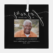 永遠に愛された編集可能カラーカスタムオーナメント ガラスオーナメント (裏面)