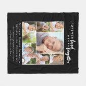 永遠に愛された葬儀記念写真 フリースブランケット (正面(横))