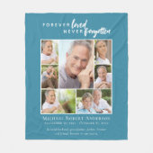 永遠に愛された葬儀記念写真 フリースブランケット (正面)