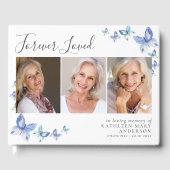 永遠に愛された3枚の写真バターフィー記念葬儀 ゲストブック (正面)