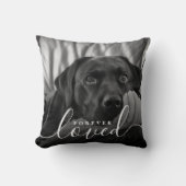 永遠に愛されるフォトコラージュのモノグラム記念ペット クッション (正面)