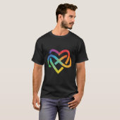 永遠に愛されるレインボープライド無限シンボル Tシャツ (正面フル)