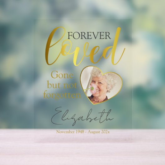 永遠に愛される写真記念記念の記念品 アクリルサイン (ニュートラル)