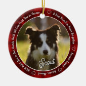 永遠に愛される愛犬のメモリアルフォト セラミックオーナメント (正面)