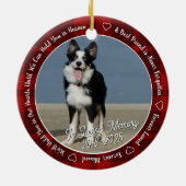 永遠に愛される愛犬のメモリアルフォト セラミックオーナメント (裏面)