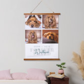 永遠に愛されカスタムたフォトコラージュPETメモリアル 吊り下げ型タペストリー (寝室)