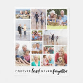 永遠に愛され忘れた12写真記念 フリースブランケット (正面)