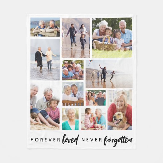 永遠に愛され忘れた12写真記念 フリースブランケット (正面)