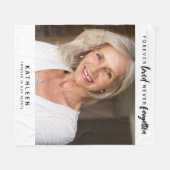 永遠に愛され忘れたNever Photo Memorial フリースブランケット (正面(横))