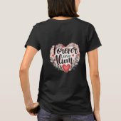 「永遠に愛され、ずっとママ」 Tシャツ (裏面)