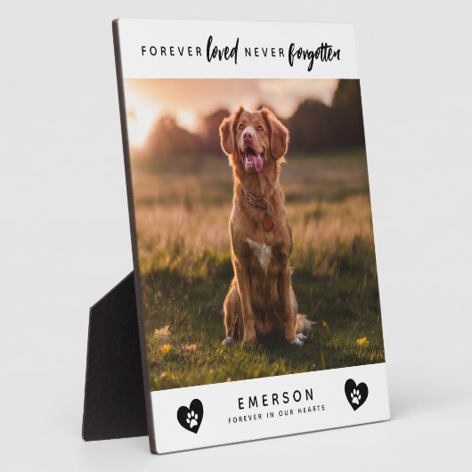 永遠に愛され、決して忘れられない写真ペットメモリアル フォトプラーク (側面)