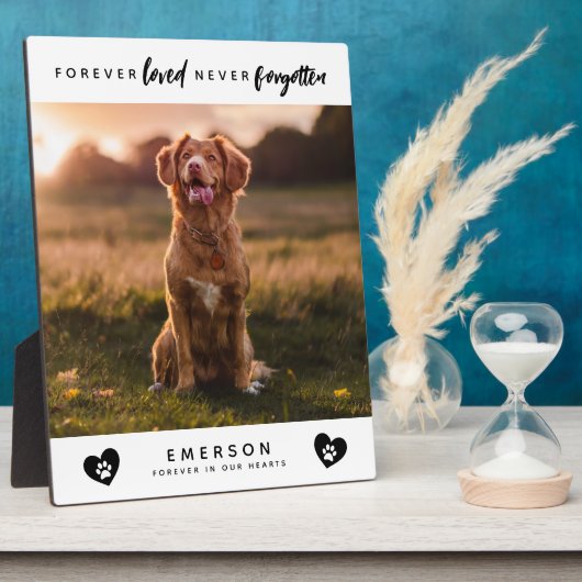 永遠に愛さ忘れれずPhoto Pet Memorial フォトプラーク (側面)