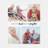 永遠に愛さ忘れれない4写真記念 フリースブランケット (正面)